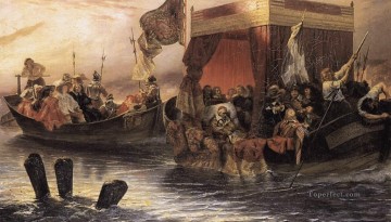 ポール・ドラローシュ Painting - ローヌ川の等身大の歴史を語るリシュリュー枢機卿の国営船 イッポリット・ドラローシュ